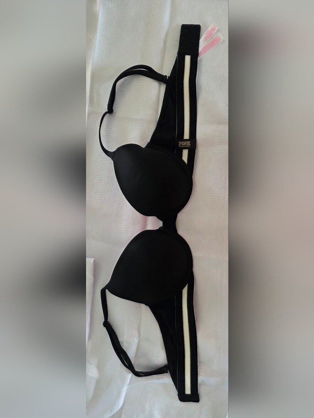 Victoria's Secret Black Seamless T-Shirt Bra with Branded Band